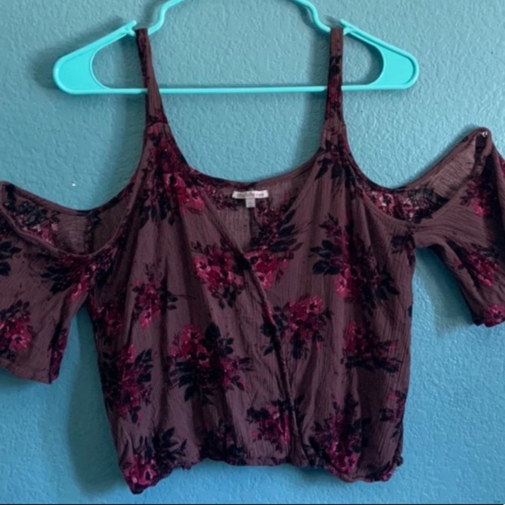 Maroon and Purple Blouse